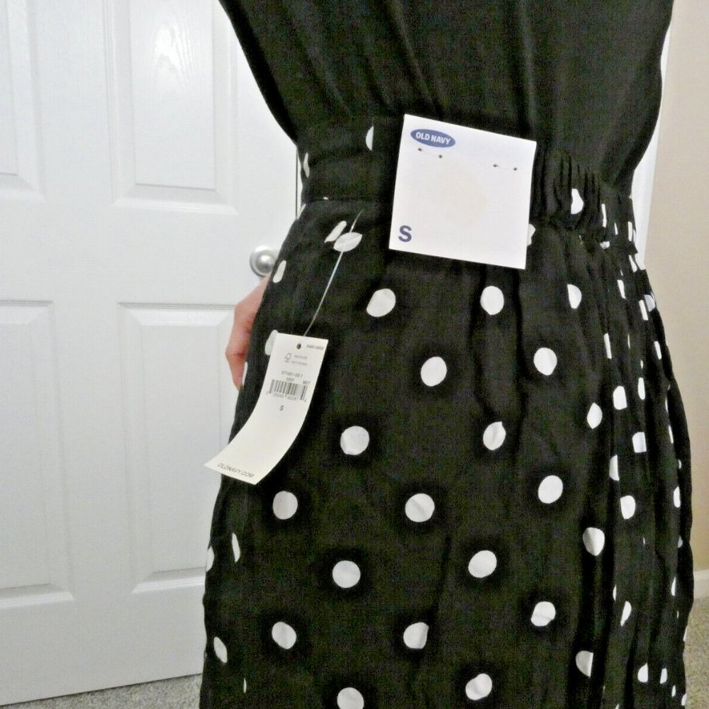 NWT Skirt Black Polka Dot Wear for Church Office Work Old Navy Women Size S - Picture 5 of 10